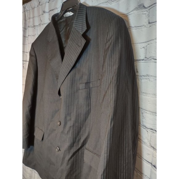 Pronto Uomo Couture Men's Sport Coat Sz 52L Black100% wool pinstripe - Picture 15 of 15